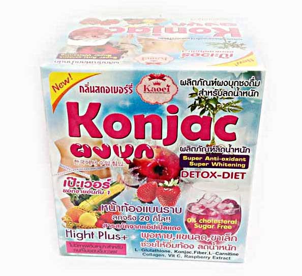 Konjac Diet Detox Slim High Fiber Plus Whitening Glutathione, L- Carnitine, Collagen, Vitamin C