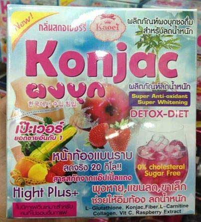 Konjac Diet Detox Slim High Fiber Plus Whitening Glutathione, L- Carnitine, Collagen, Vitamin C