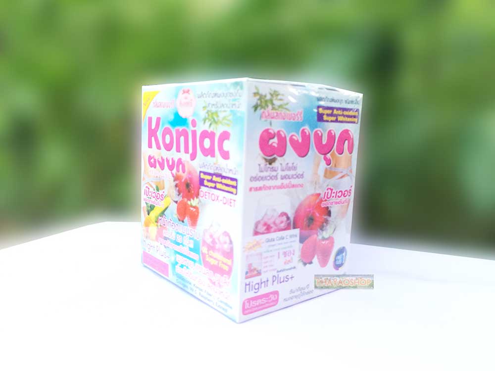 Konjac Diet Detox Slim High Fiber Plus Whitening Glutathione, L- Carnitine, Collagen, Vitamin C