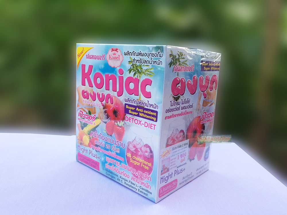 Konjac Diet Detox Slim High Fiber Plus Whitening Glutathione, L- Carnitine, Collagen, Vitamin C