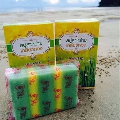 1 Pcs X 80g. Seaweed Soap Mix Color Plus Soap Five Bleached White Skin New 100% Face & Body Reduce Black Spot Whitening Skin Bright Fast [get Free Tomato Facial Mask] Y313