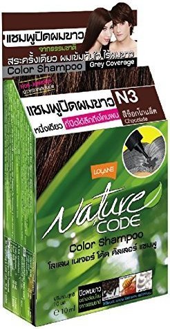 Lolane Nature Code Non-ammonia Hair Color Shampoo-Chocolate (N3) by Lolane